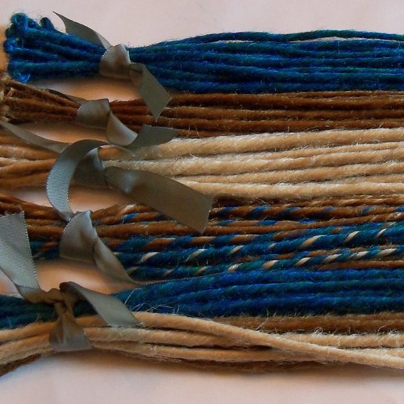 Full Dreads Dreadlock Set Hair Extensions Teal NEW